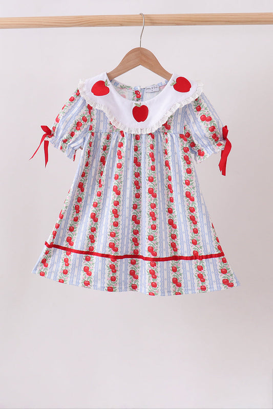 Red Apple Embroidered Dress