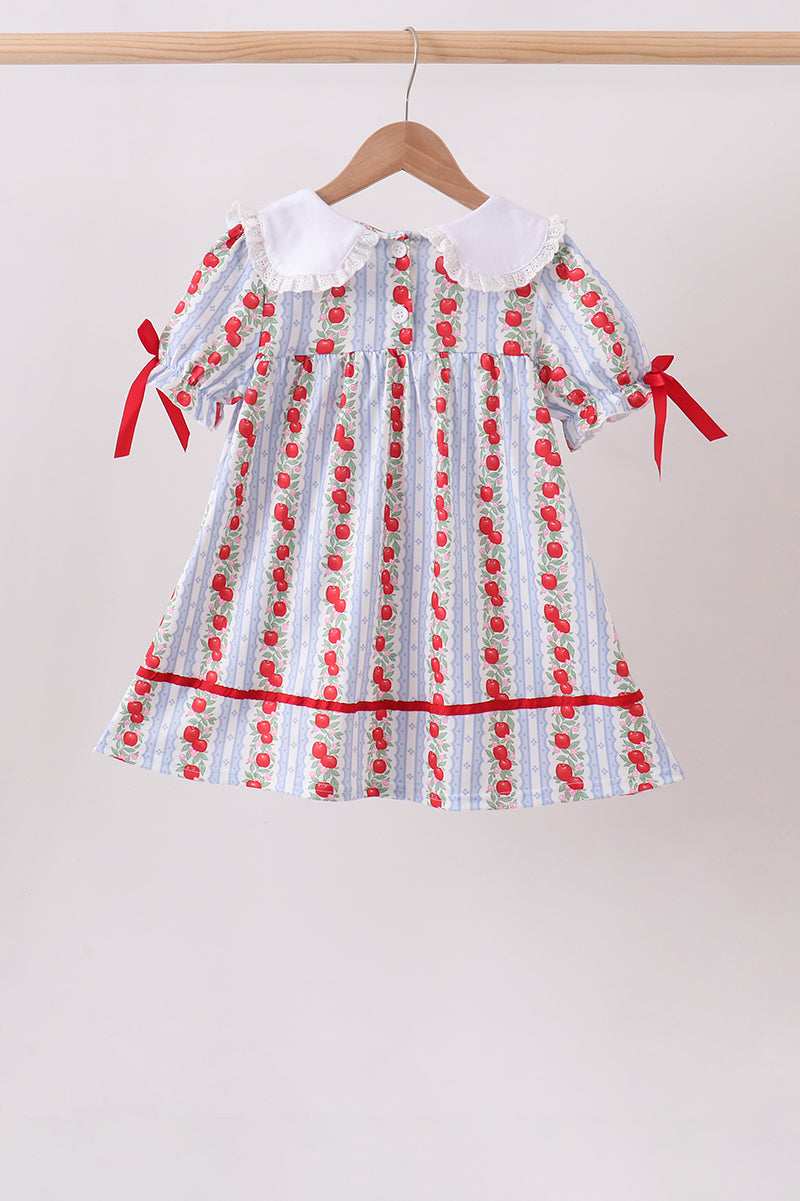 Red Apple Embroidered Dress
