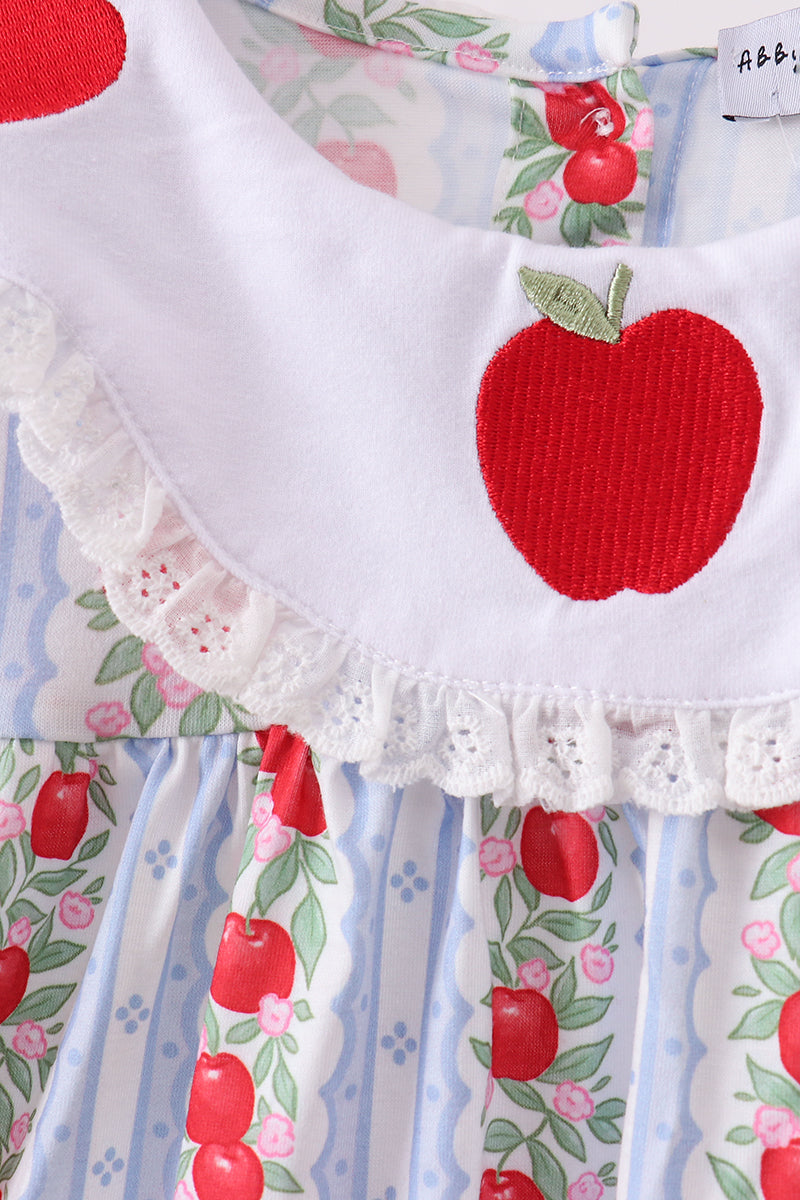 Red Apple Embroidered Dress