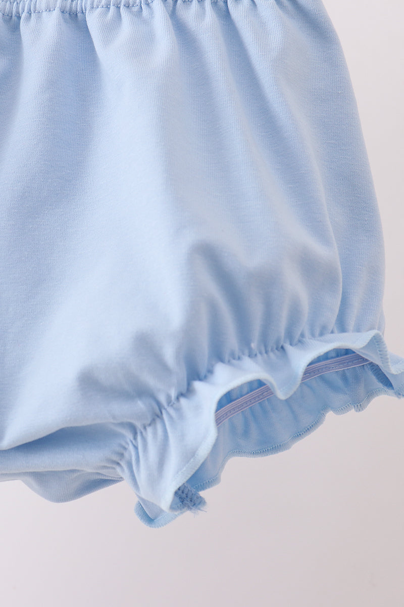 Blue Hydrangea Ruffle Bloomer Set