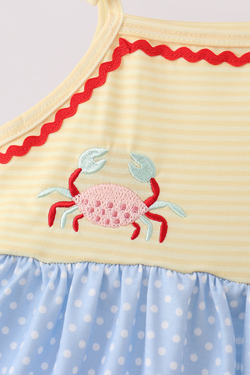 Blue Crab Applique Bloomer Set
