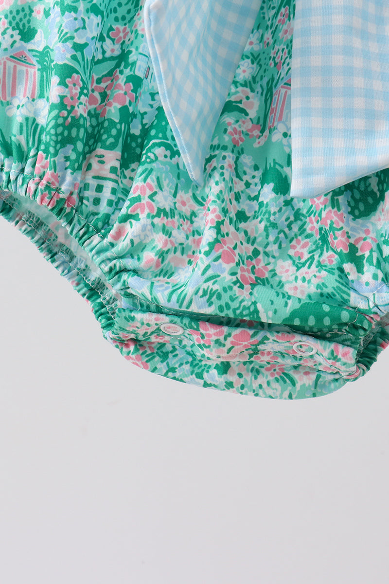 Green house floral Bow Bubble