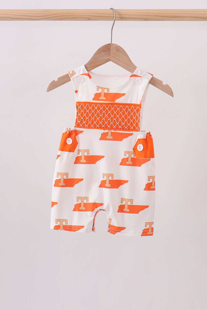 Orange Tennessee Smocked Jon Jon