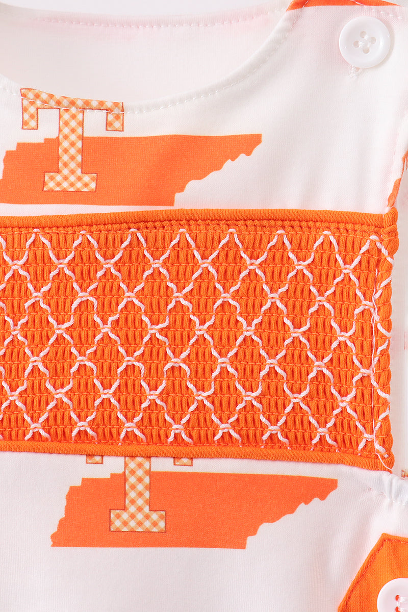 Orange Tennessee Smocked Jon Jon