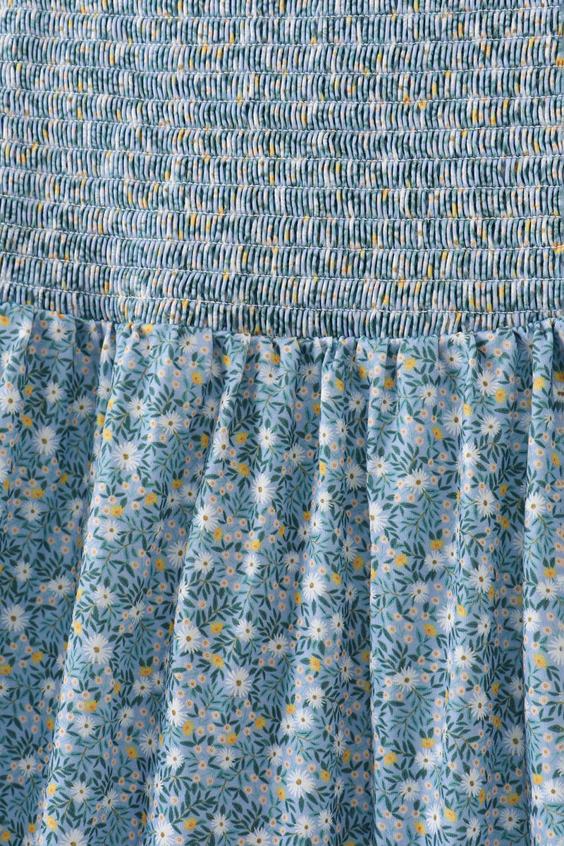 Teal Floral Mom Dress