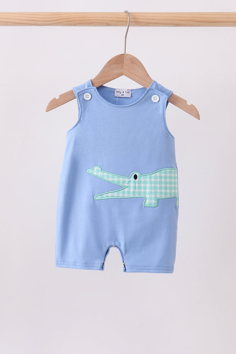 Blue Crocodile Applique Jon Jon