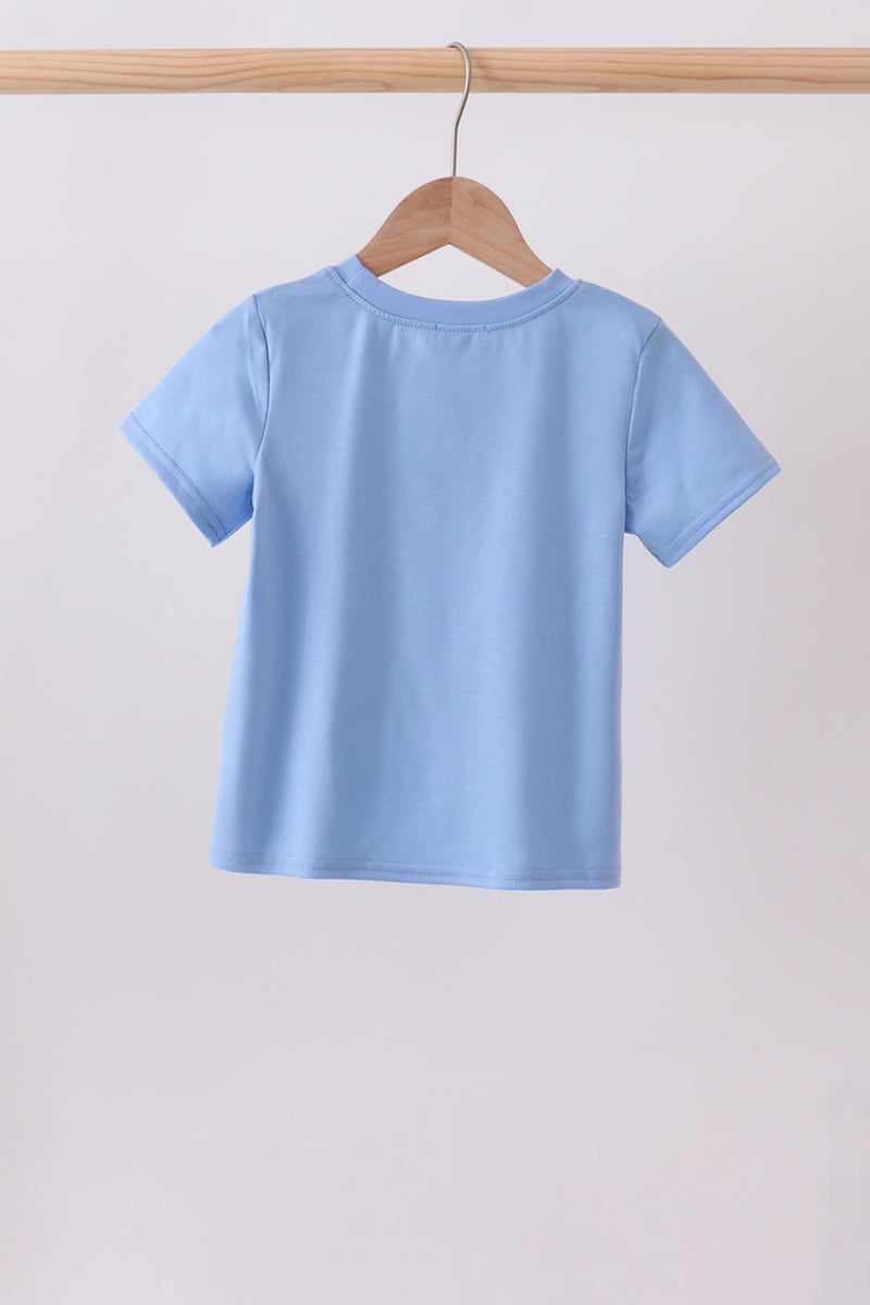 Blue Crocodile Applique Top