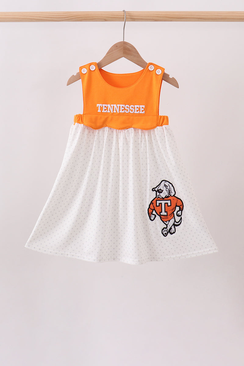 Orange Tennessee Applique Dress