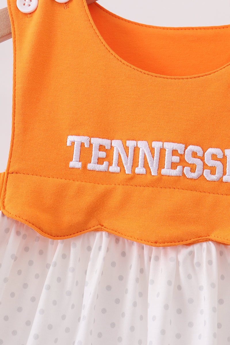 Orange Tennessee Applique Dress