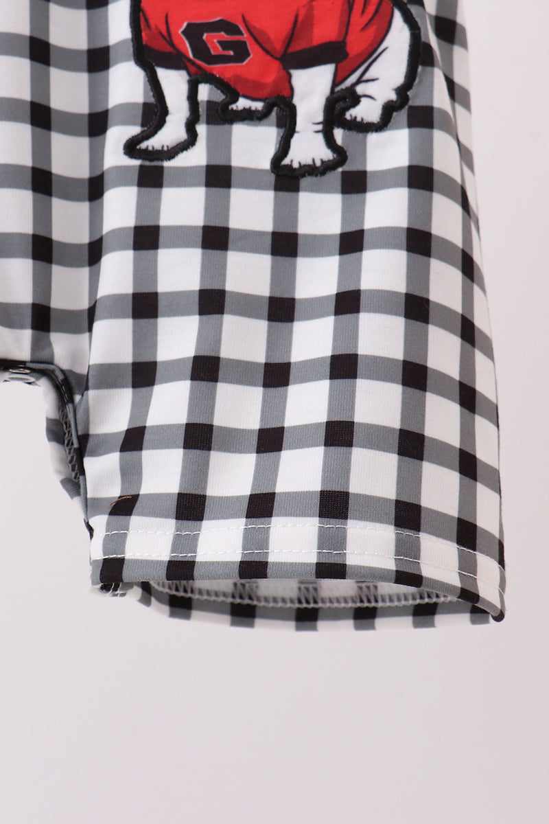 Red Georgia Applique Gingham Jon Jon