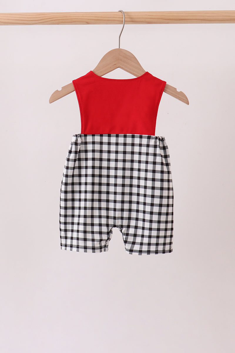 Red Georgia Applique Gingham Jon Jon