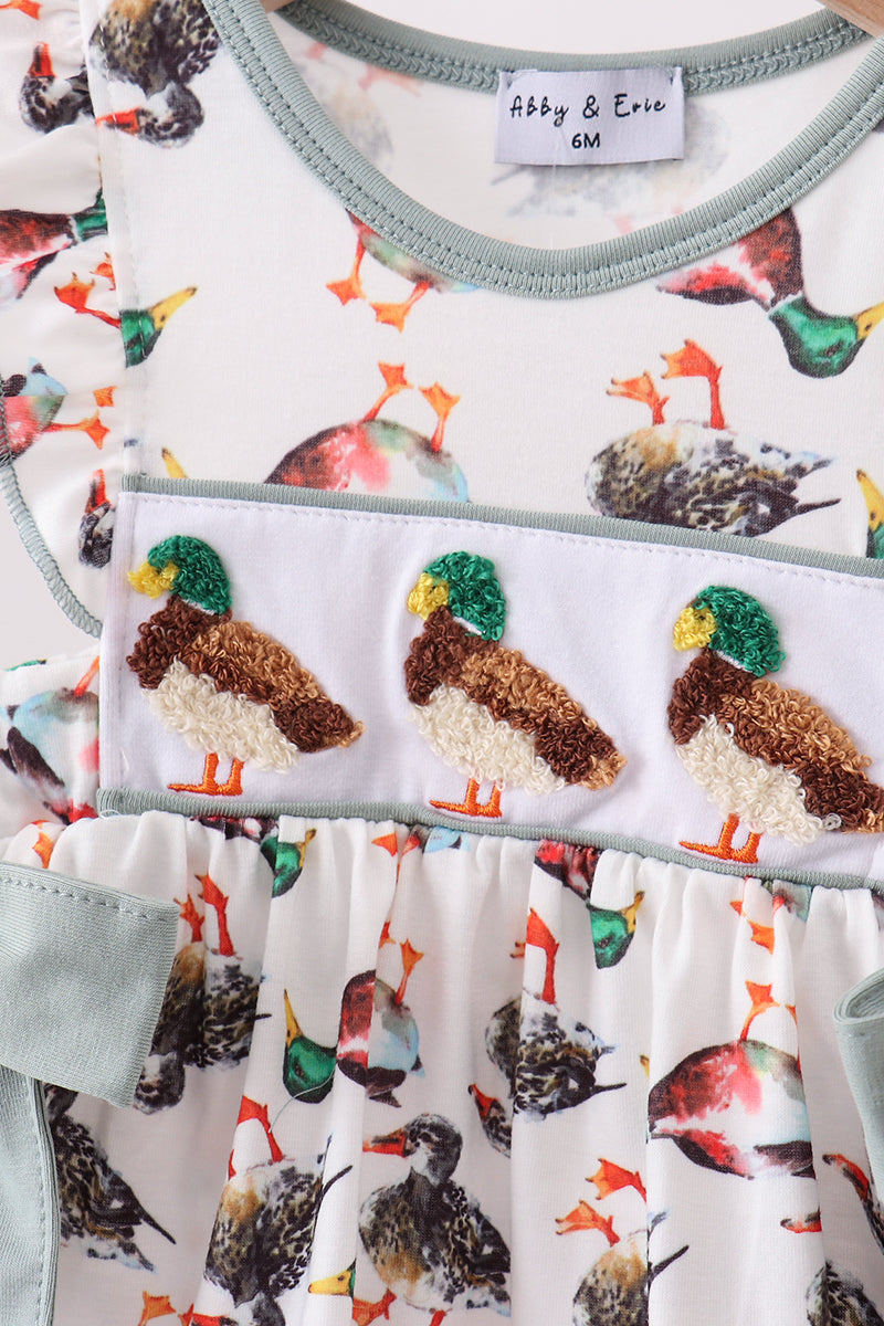 Sage Mallard French Knot Bloomer Set