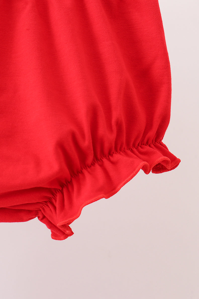 Red Apple Print Bloomer Set