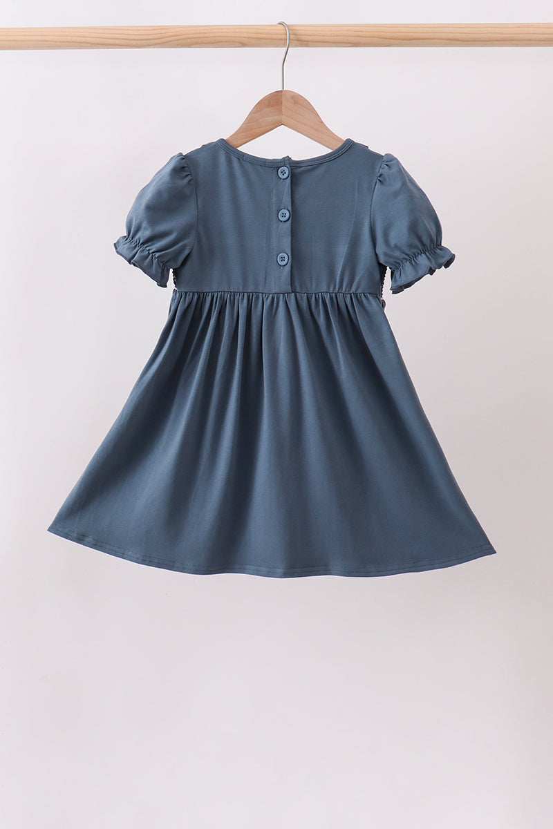 Garden Rose Smocked Ruffle Dress