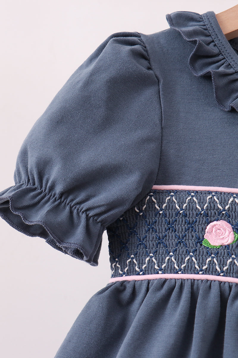 Garden Rose Smocked Ruffle Pants Set