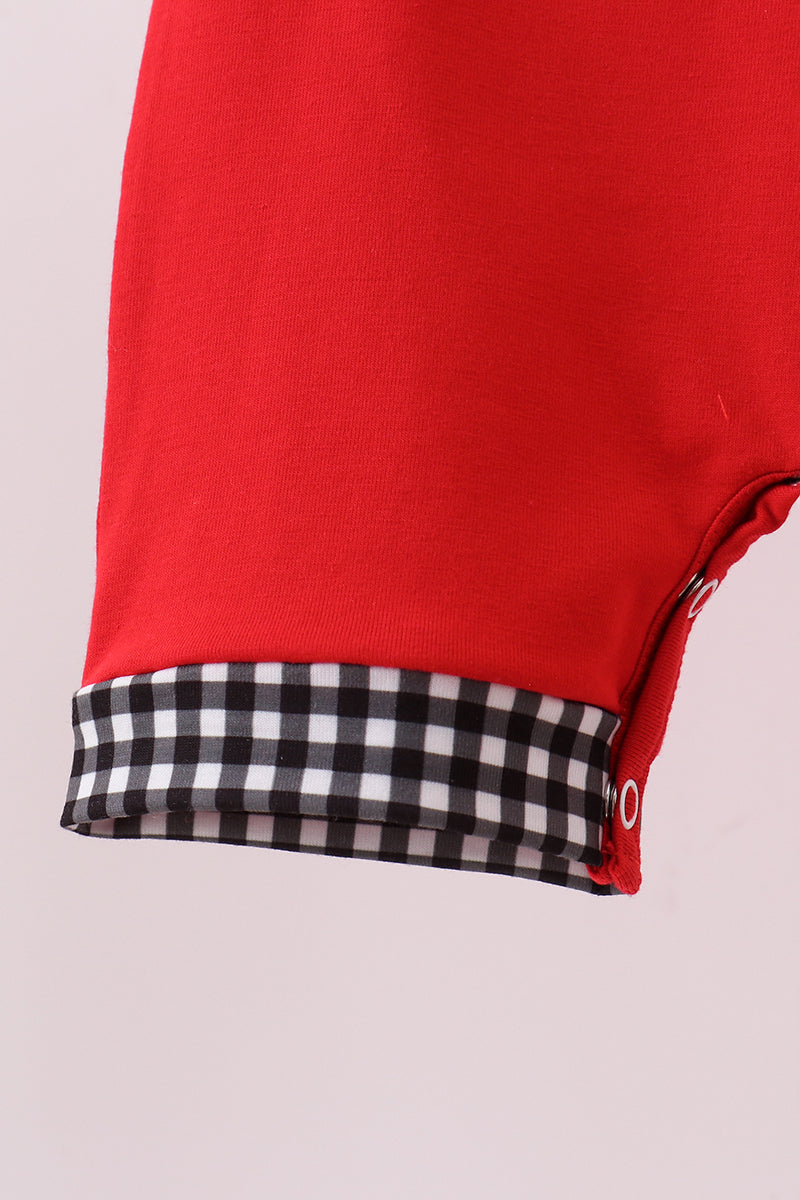 Red Georgia Go Dawgs Applique Romper