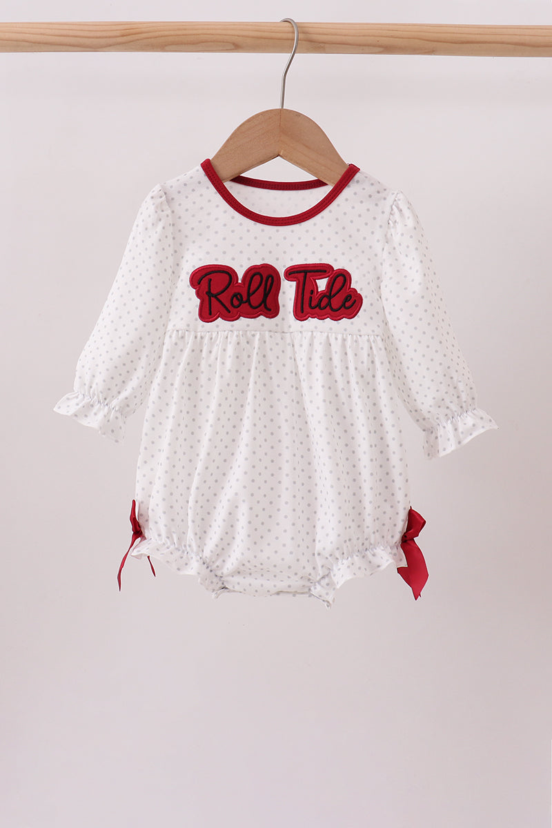 Red Alabama Roll Tide Embroidery Bubble