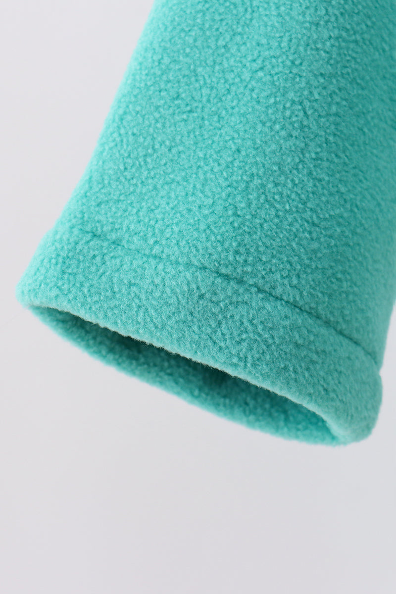 Turquoise Fleece Bow Coat