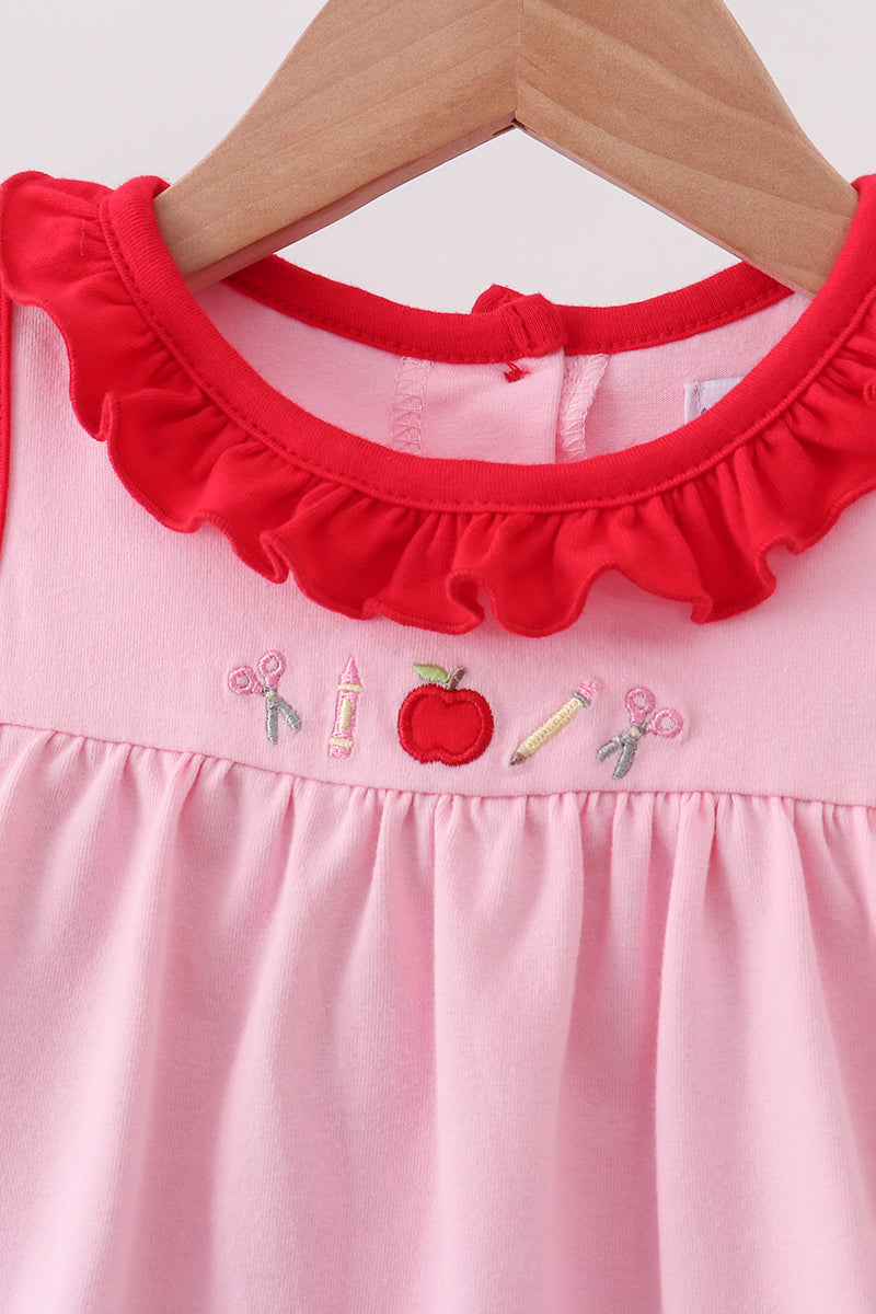 Pink Apple Embroidery Bubble