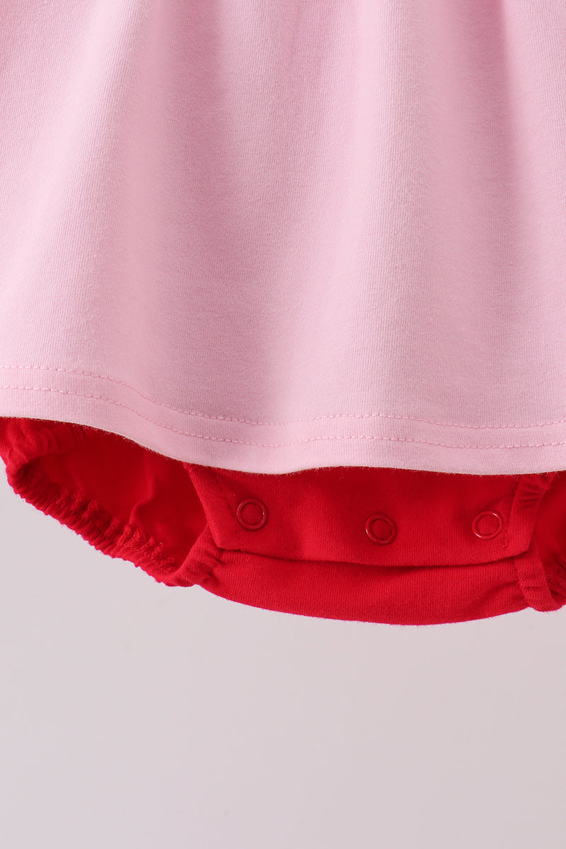 Pink Apple Embroidery Bubble