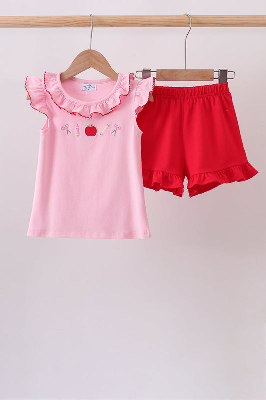Pink Apple Embroidery Set