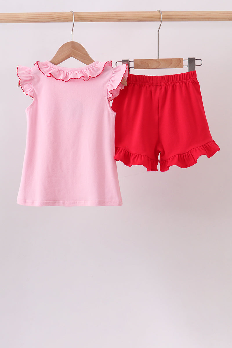 Pink Apple Embroidery Set