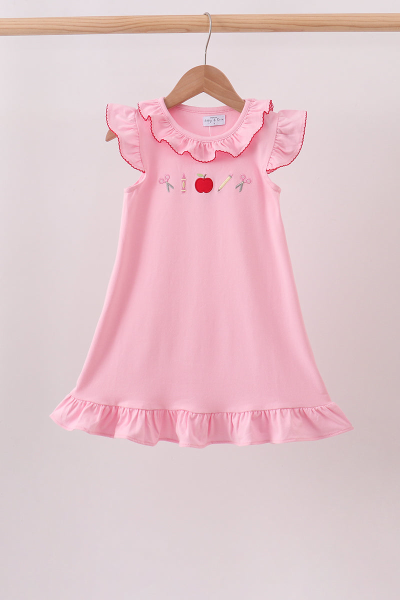 Pink Apple Ruffle Dress
