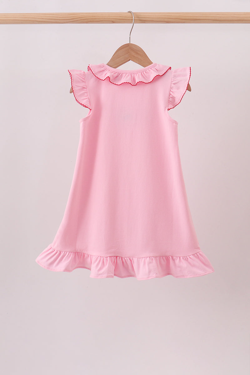 Pink Apple Ruffle Dress