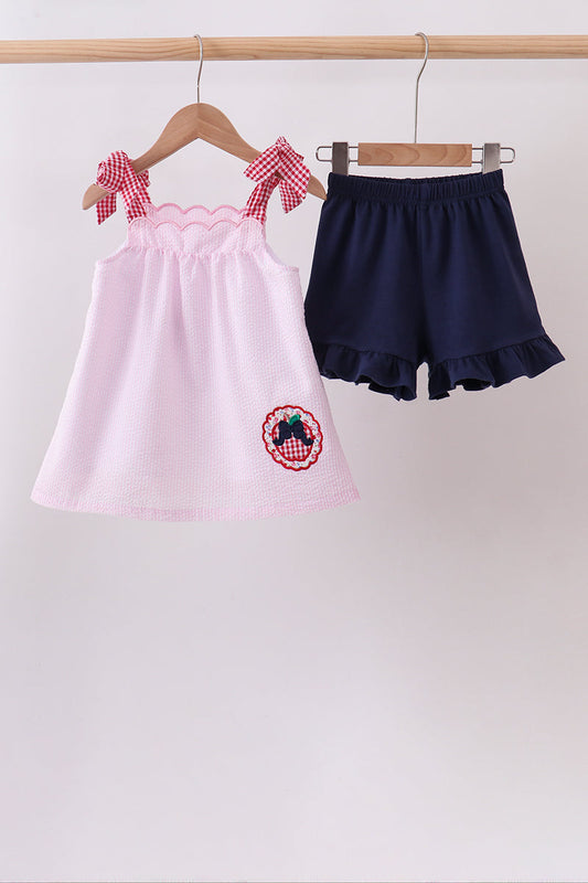 Pink Apple Gingham Set