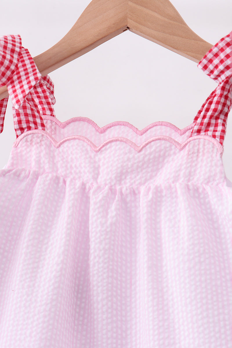 Pink Apple Gingham Set