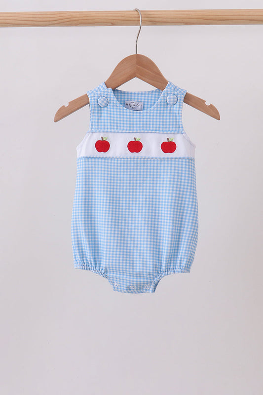 Blue Apple Smocked Bubble