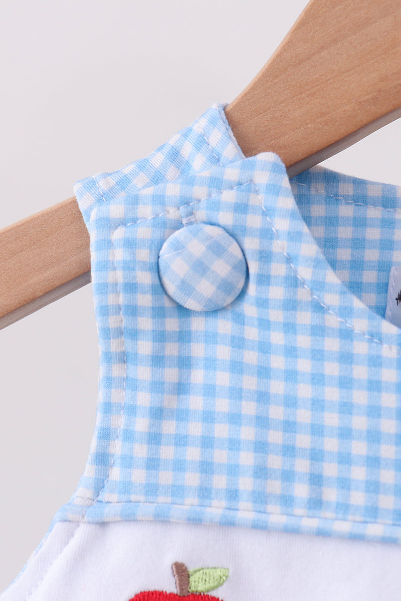 Blue Apple Smocked Bubble