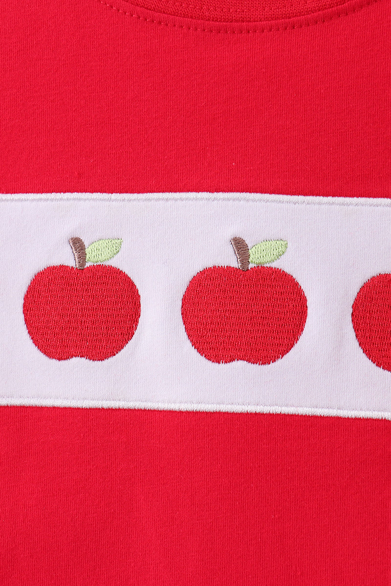 Red Apple Applique Top