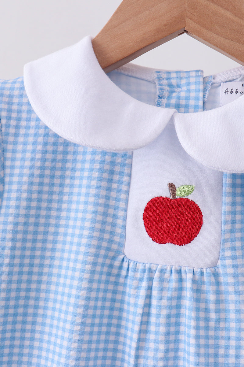 Blue Apple Smocked Bloomer Set