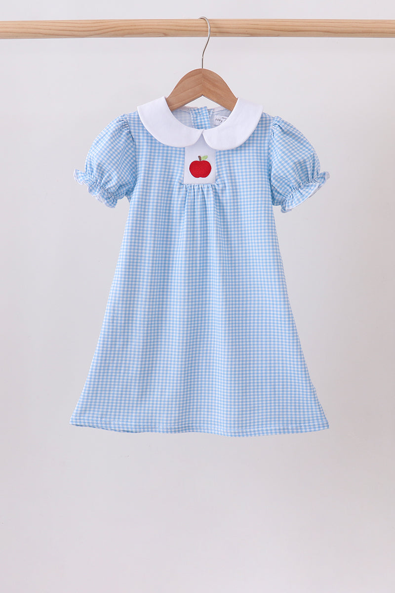 Blue Apple Smocked Dress