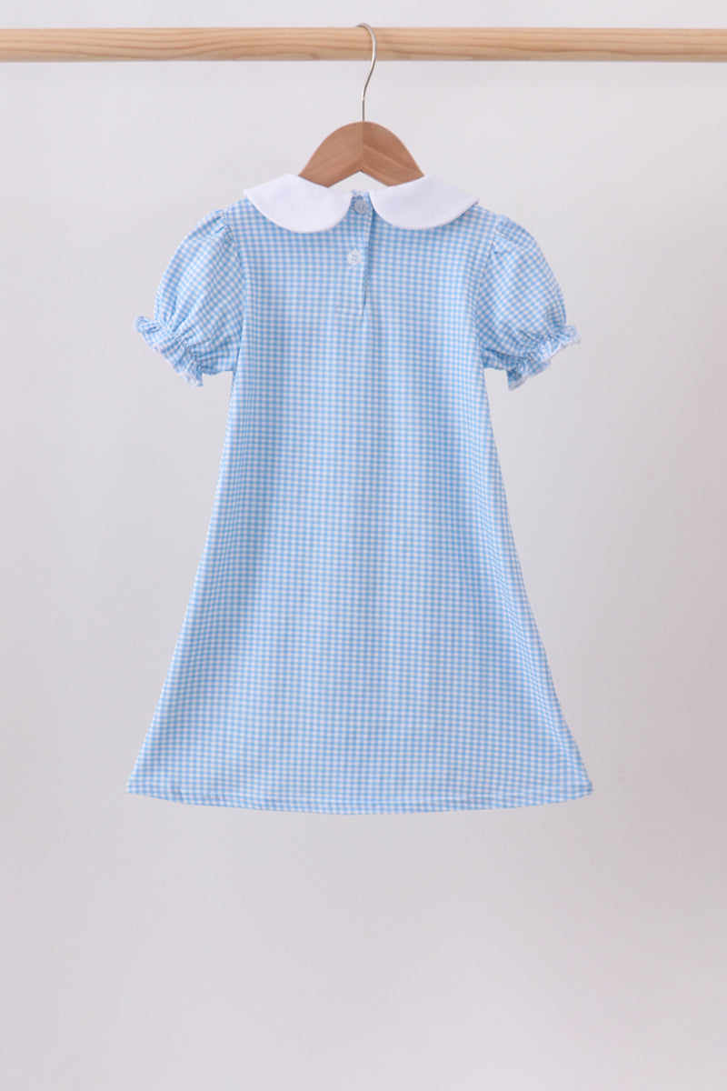 Blue Apple Smocked Dress