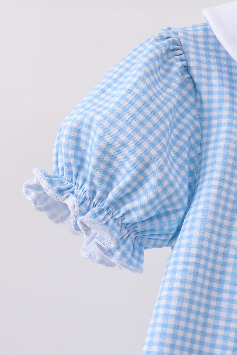 Blue Apple Smocked Dress
