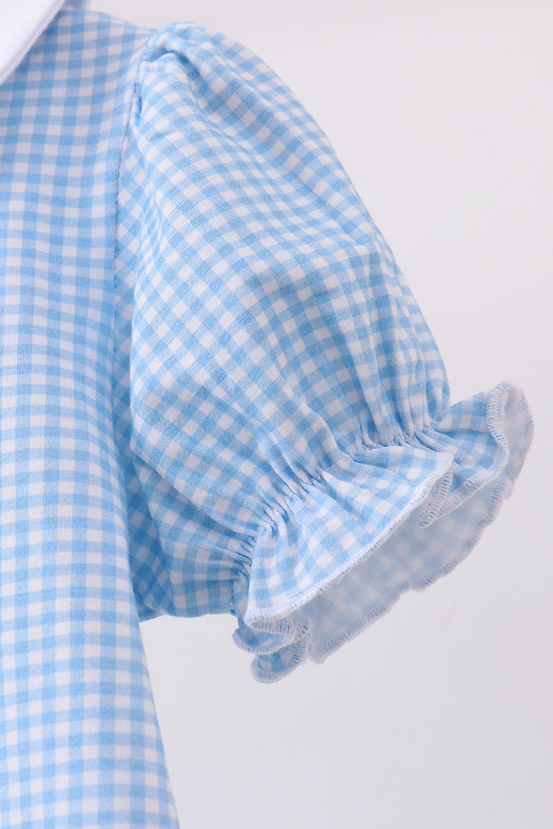 Blue Apple Smocked Dress