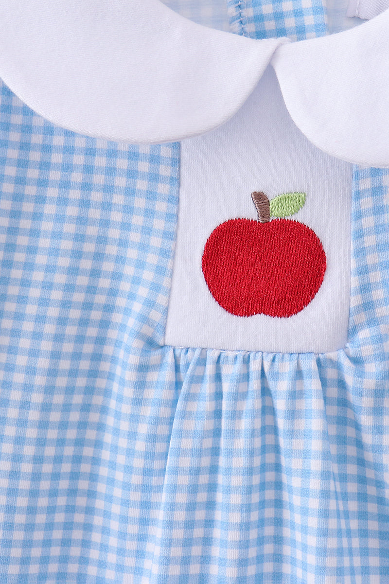 Blue Apple Smocked Dress