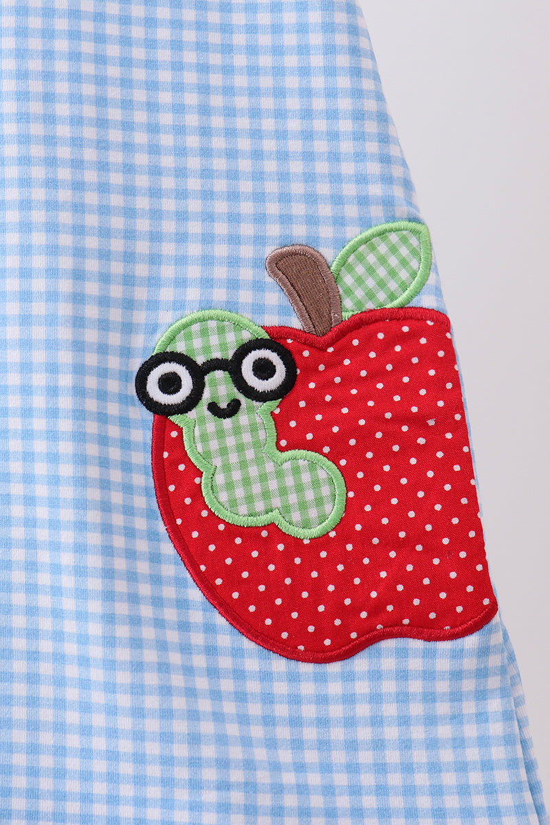 Blue Apple Scalloped Dress