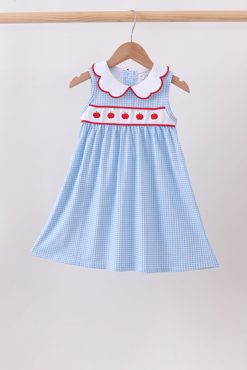 Blue Apple Smocked Dress