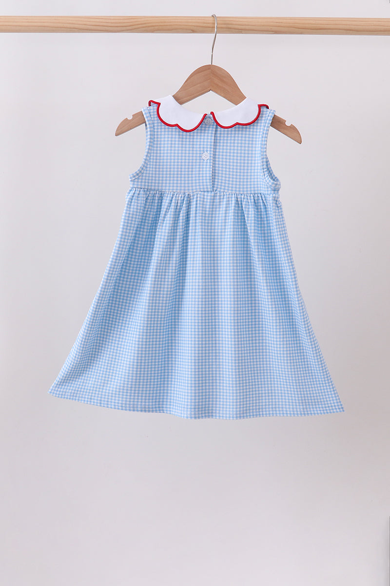 Blue Apple Smocked Dress