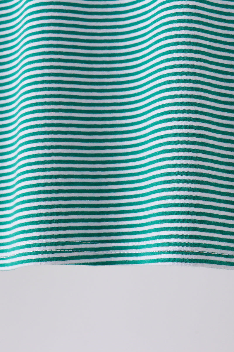 Green Stripe Polo Set