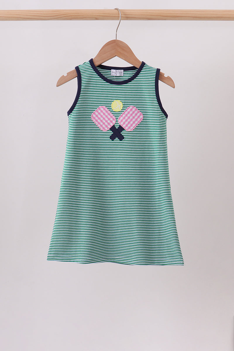 Green Ball Applique Dress